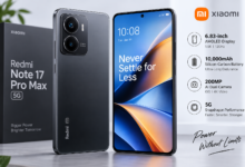 ALT Text: Xiaomi Redmi Note 17 Pro Max 5G front display and rear design